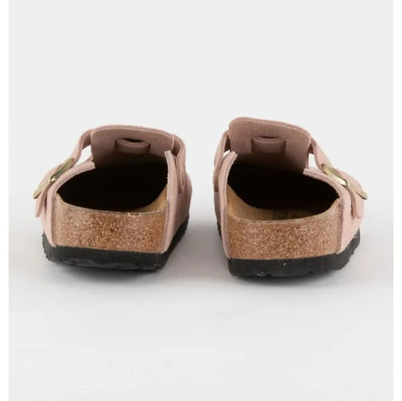Birkenstocks Boston Suade Light Pink Clogs - Picture 3 of 7